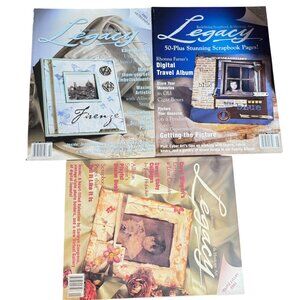 Legacy Scrapbook & Heritage Art Magazine Lot of 3 Dec/Jan Feb/Mar Apr/May 2005